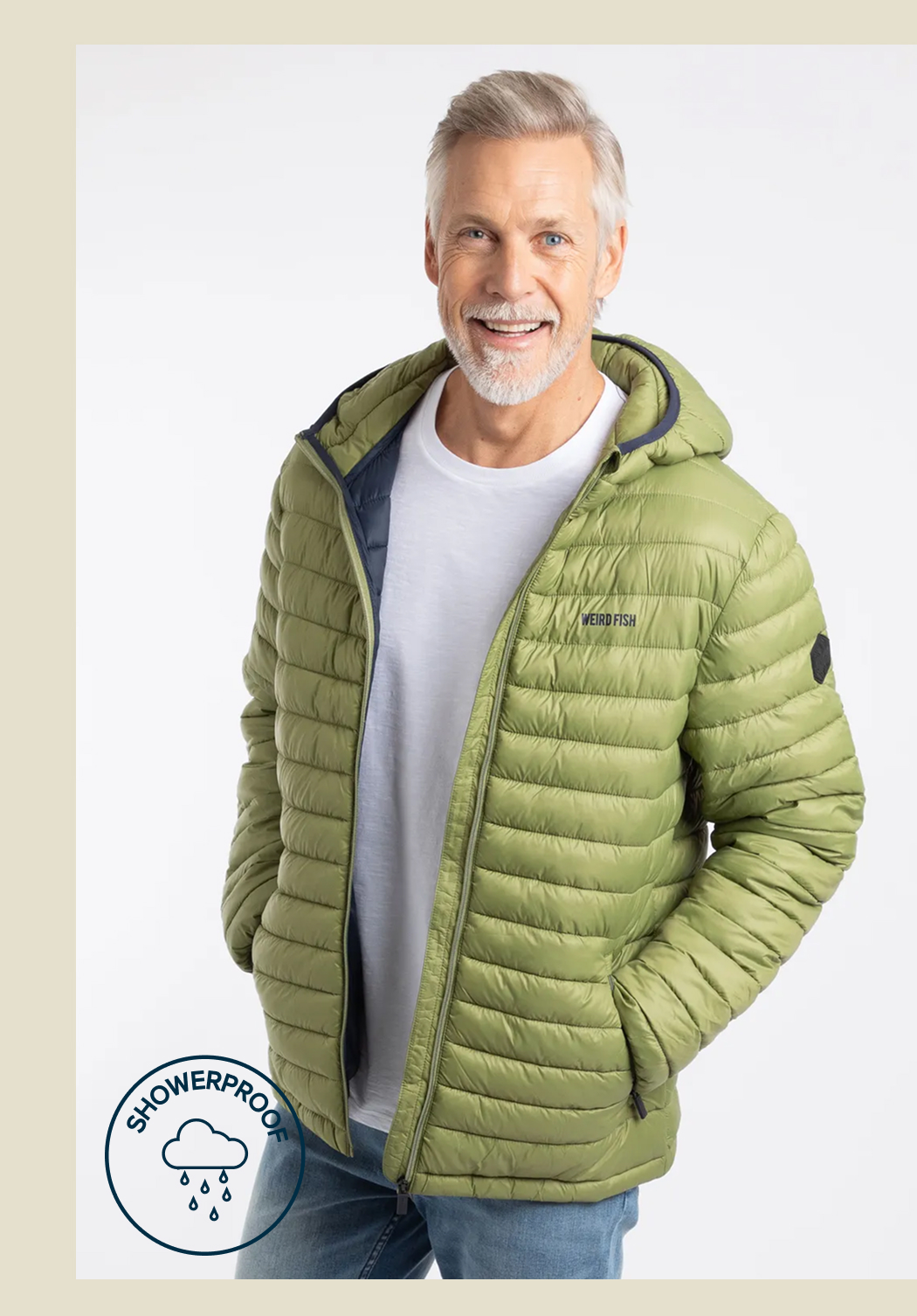 Flete Lightweight Showerproof Padded Jacket WashedOak