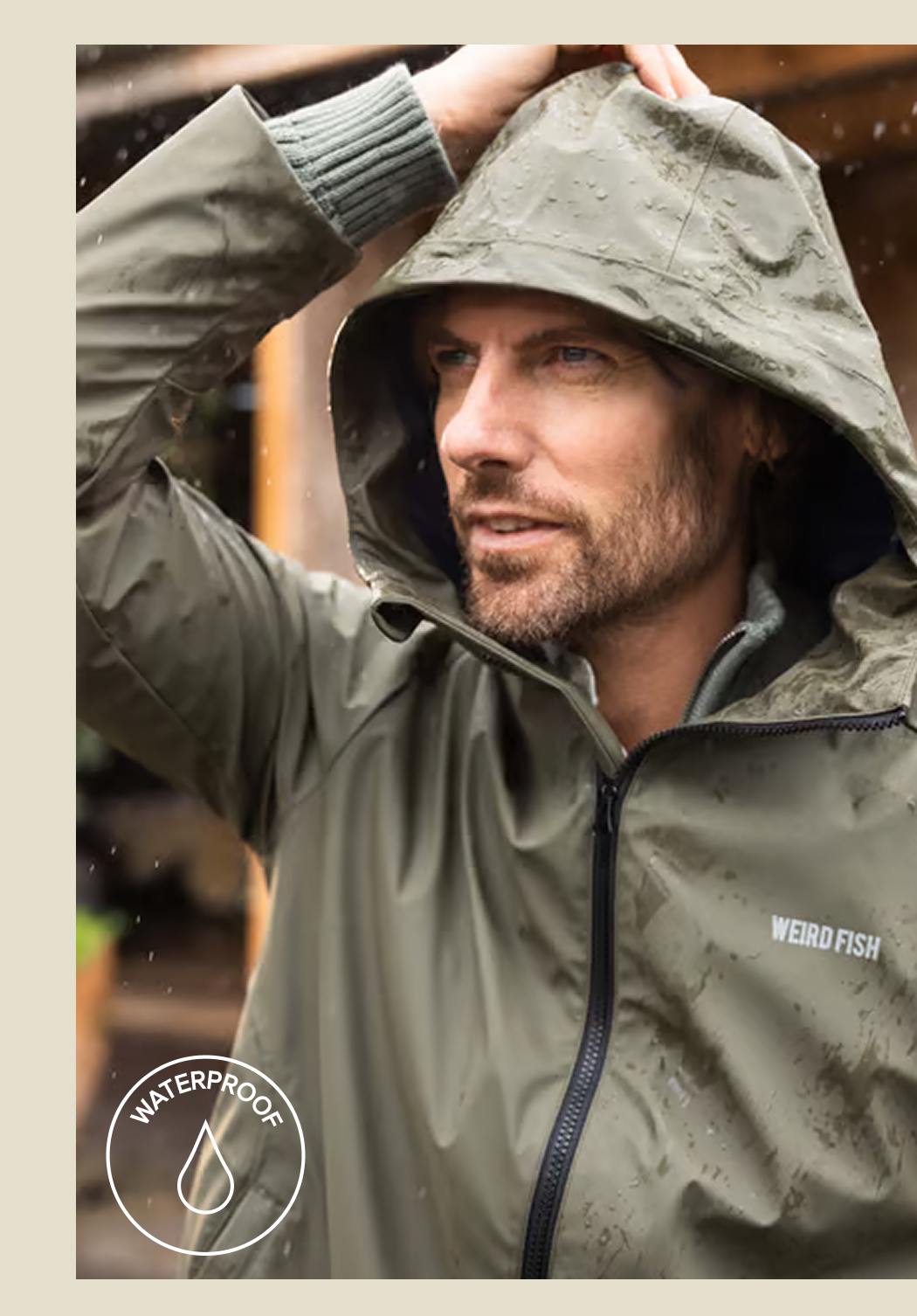 Woods Waterproof Rain Jacket Basil