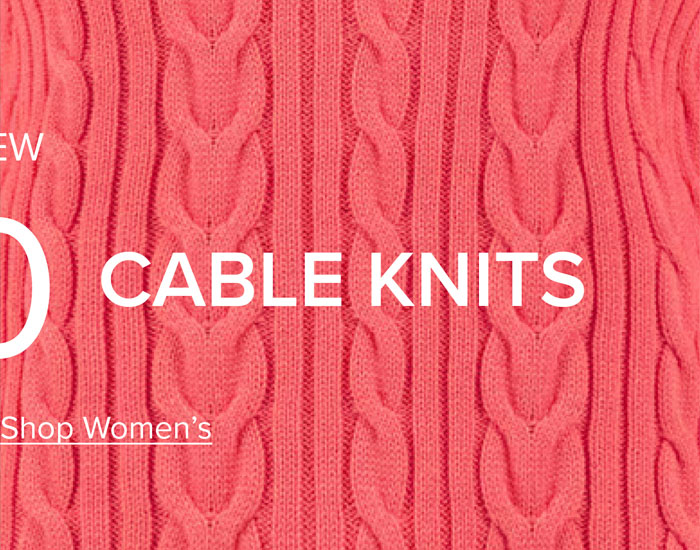 2 for £80 mix & match on cable knitwear