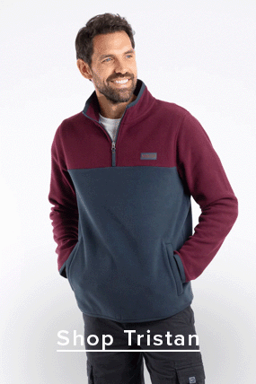 Tristan 1/4 zip fleece Aubergine