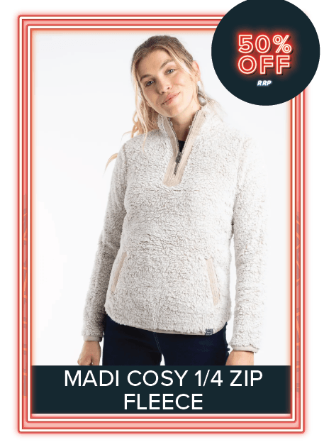 Madi Cosy 1/4 Zip Fleece Beige