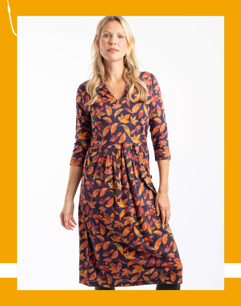 Isolde Printed Jersey Midi Dress Night Blue