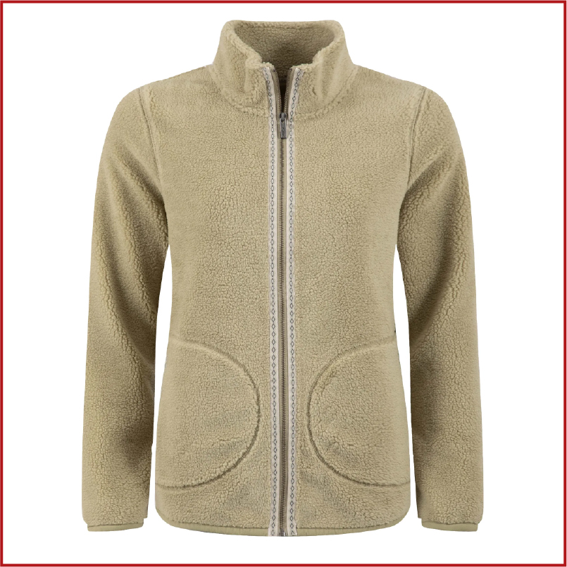 Lucille Lightweight Full Zip Borg Fleece Laurel Green