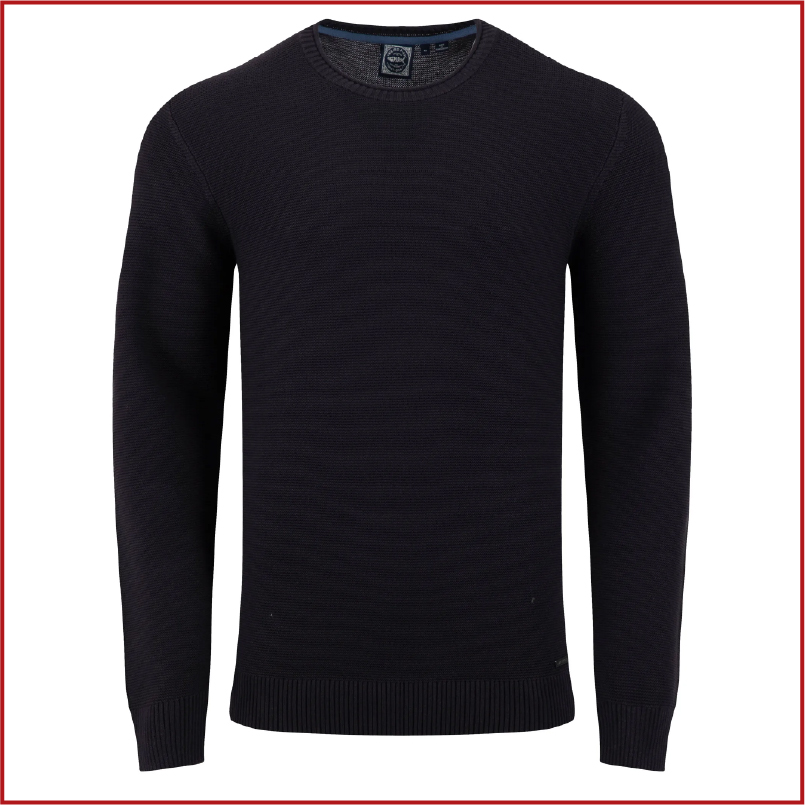 Rhett Crew Neck Knitted Jumper Dark Navy