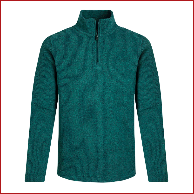 Newport 1/4 Zip Ribbed Fleece Deep Teal