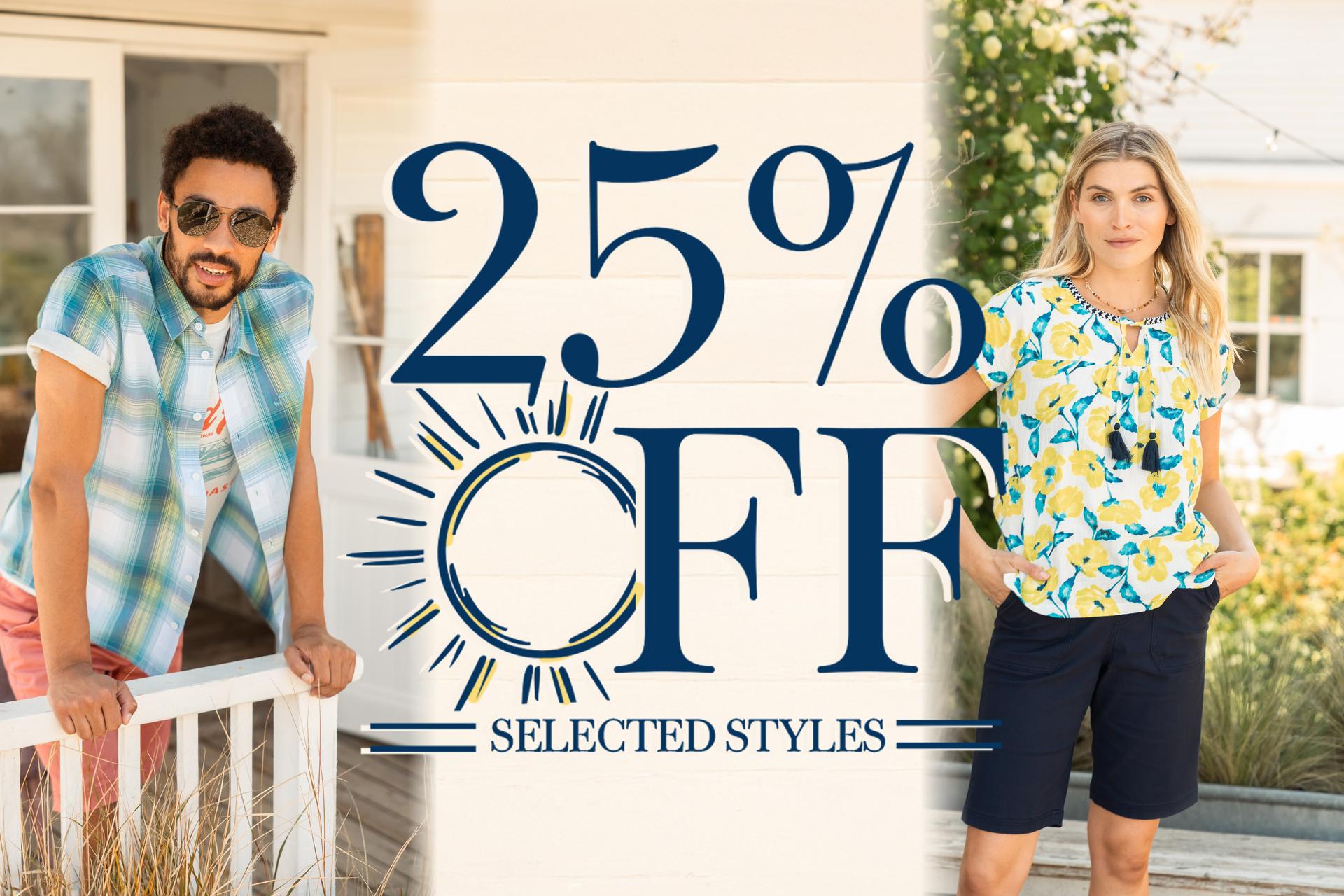 25% Off Selected Styles