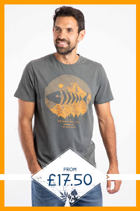Explorer Front Print Graphic T-Shirt Iron Stone