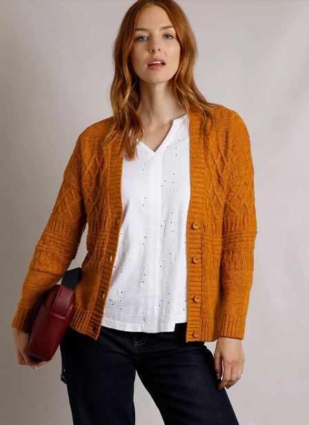 Amiens Eco Mixed Stitch Cardigan