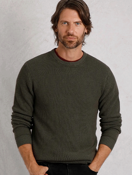 Easton Waffle Crew Neck Jumper
