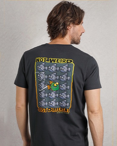 Not Weird Back Print Artist T-Shirt