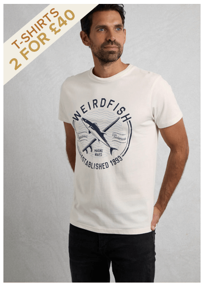 Hudson Organic Cotton Front Print Branded T-Shirt