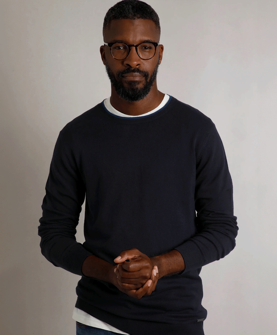 Noah Crew Neck Fine Knit Jumper
