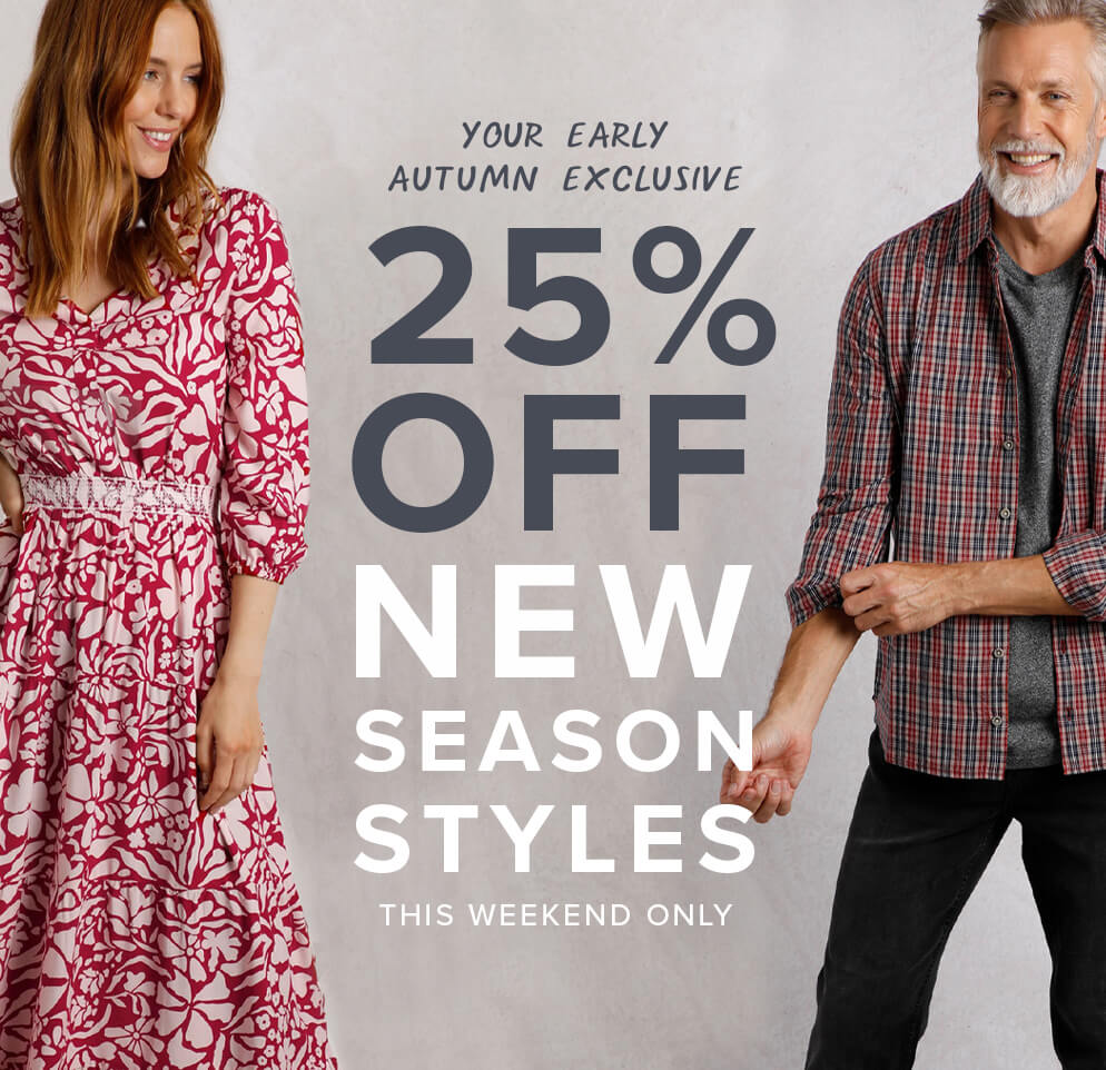25% off new season styles