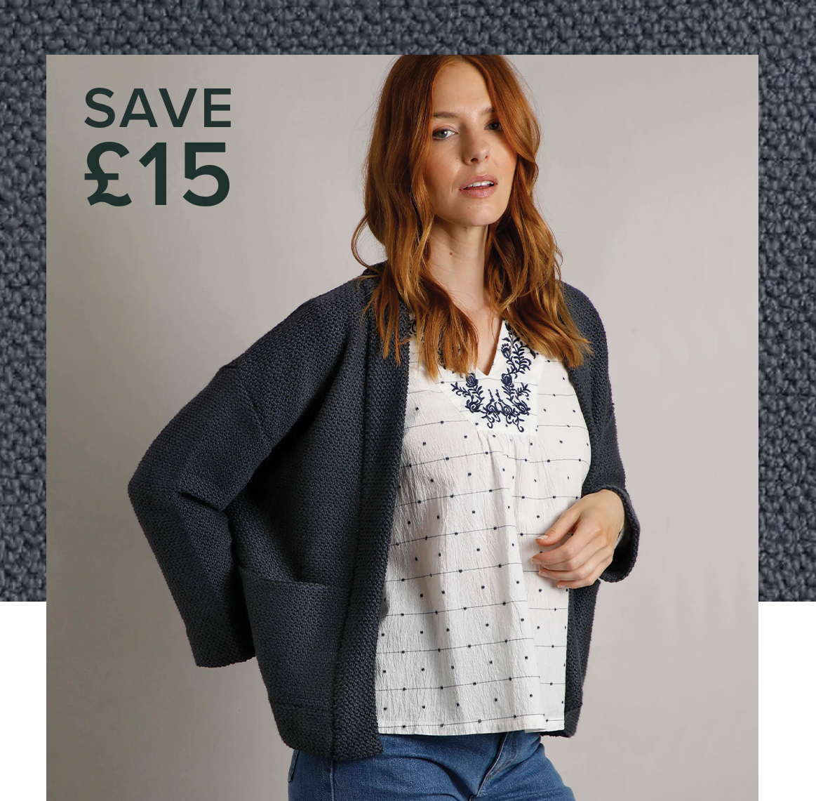 Santosh Cropped Eco Macaroni Kimono Cardigan