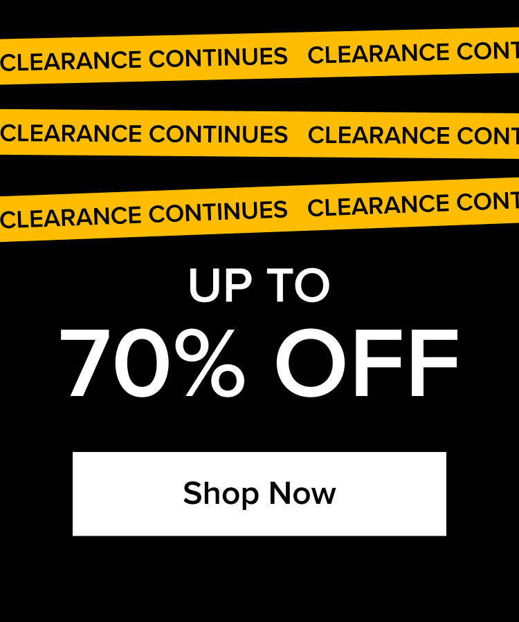 CLEARANCE - up to 70% off