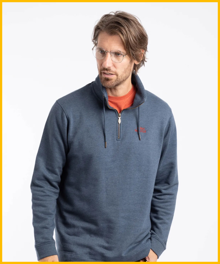 Brampton 1/4 Zip Sweatshirt Navy