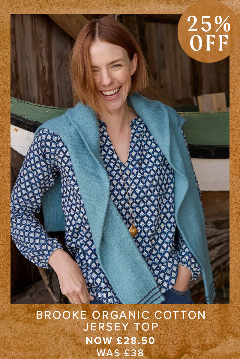 Brooke organic cotton jersey top 