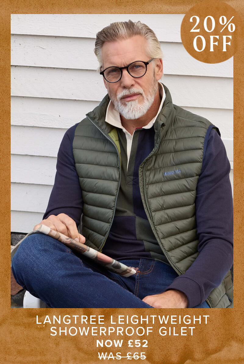 Langtree Lightweight Showerproof Padded Gilet Deep Lichen Green