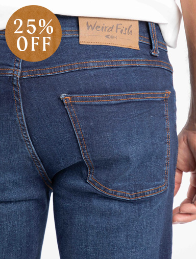 Eddie Straight Leg Denim Jeans Dark Denim
