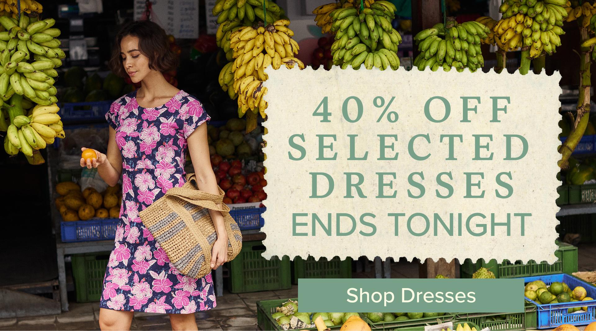 40% off selected dresses ends tonight