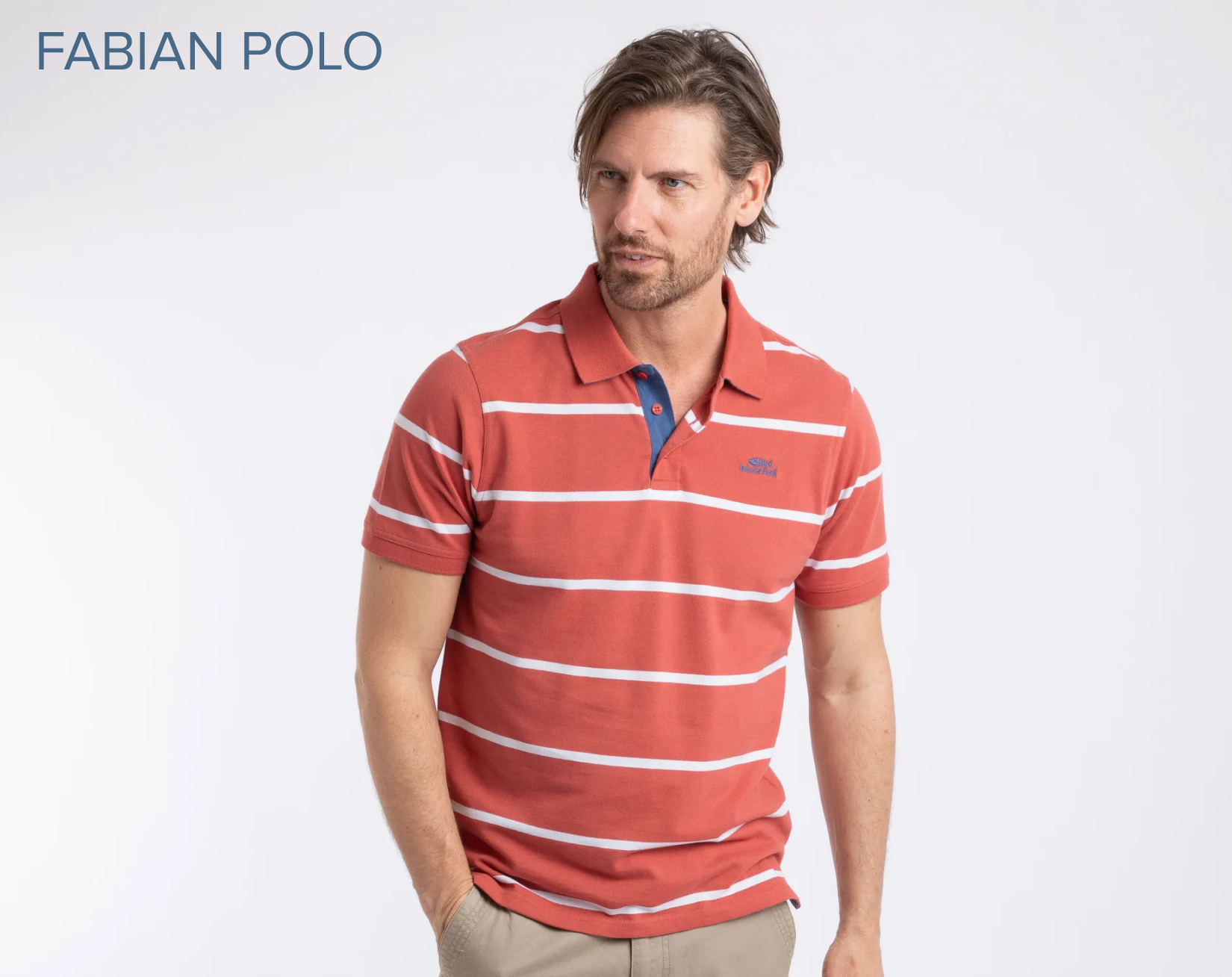 Fabian Striped Pique Polo Shirt Nantucket