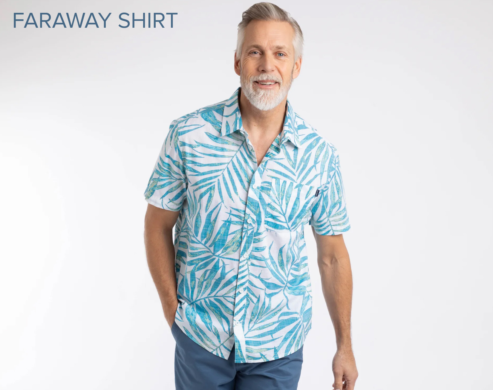 Faraway Short Sleeve Printed Shirt White