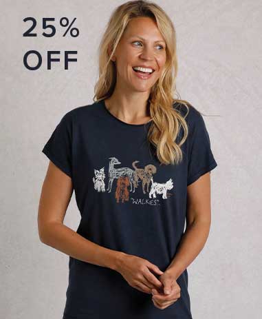 Walkies Organic Cotton Slub T-Shirt