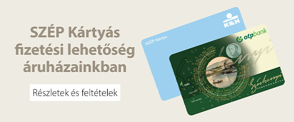 SZÉP kártyás fizetési lehetőség áruházainkban
