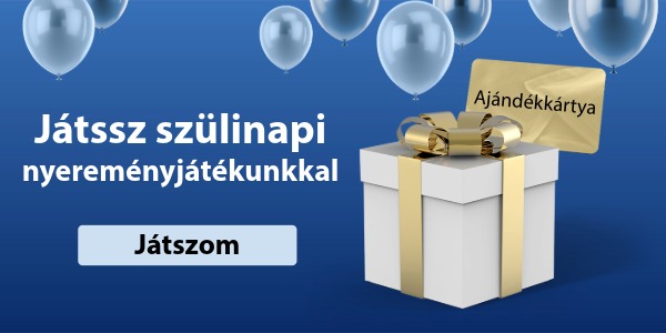 Játssz szülinapi nyereményjátékunkkal