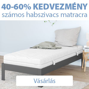 40-60% kedvezmény számos habszivacs matracra