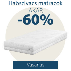 40-60% kedvezmény számos habszivacs matracra