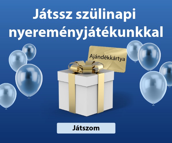 Játssz szülinapi nyereményjátékunkkal