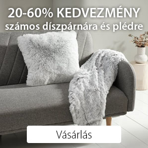 20-60% kedvezmény számos díszpárnára és plédre