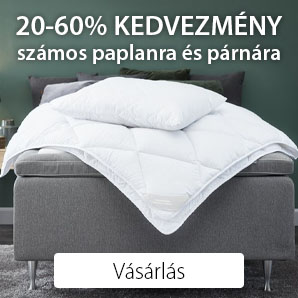 20-60% kedvezmény számos paplanra és párnára