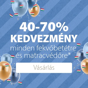 40-70% kedvezmény minden fekvőbetétre és matracvédőre*