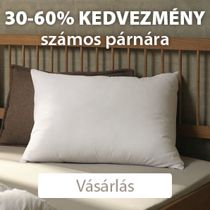30-60% kedvezmény számos párnára