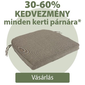 30-60% kedvezmény minden kerti párnára*
