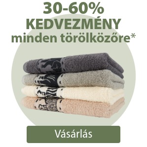 30-60% kedvezmény minden törölközőre*