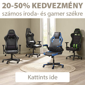 20-50% kedvezmény számos iroda- és gamer székre