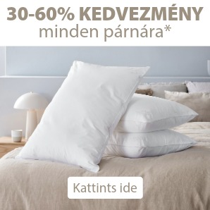 30-60% kedvezmény minden párnára*