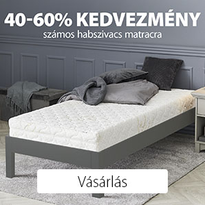 40-60% kedvezmény számos habszivacs matracra