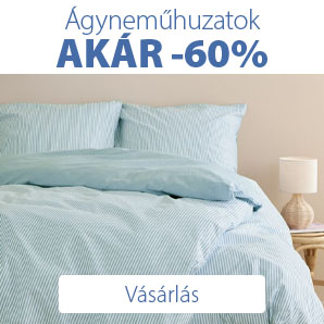 Kék csíkos ágyneműhuzat garnitúra