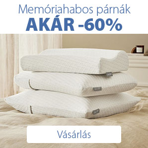 Három memóriahabos Wellpur párna