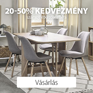 20-50% kedvezmény számos étkezőasztalra