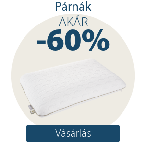 30-60% kedvezmény számos párnára