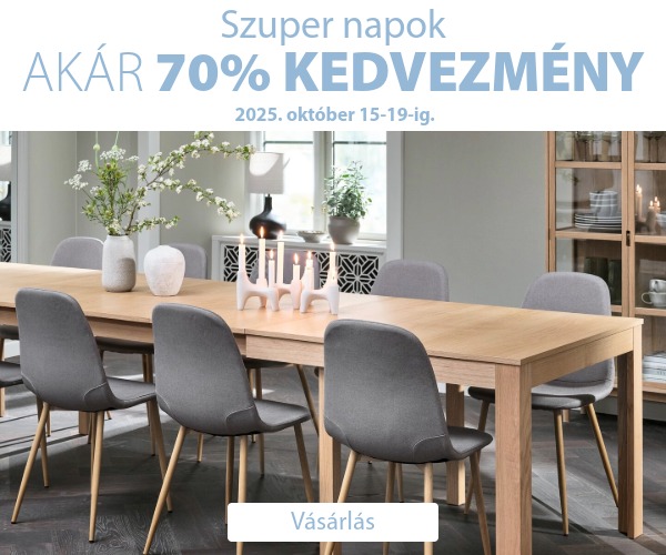 Szuper napok - Akár 70% kedvezmény