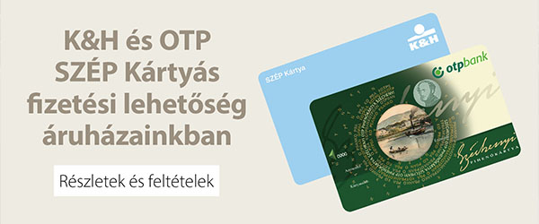 SZÉP kártyás fizetési lehetőség áruházainkban