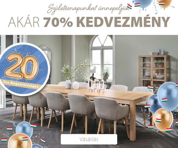 A JYSK 20. magyarországi születésnapját ünnepli - Akár 70% kedvezmény