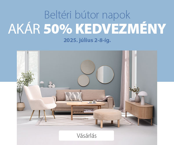 A beltéri bútor napok akciói