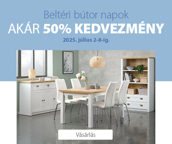 A beltéri bútor napok akciói